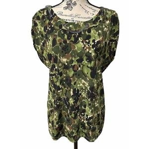 New Directions Camouflage Blouse M